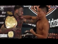 Fully tattooed MMA fighter acts hard during the weigh-ins and then gets knocked out in 20 seconds.