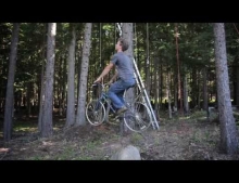 Tree house nearly 30 feet in the air uses a bicycle as an elevator