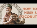 How to husk a coconut, with your teeth.