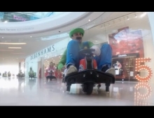 Real life Mario Kart racing at the mall.