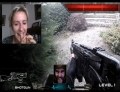 Real life, live action, first-person zombie shooter on Chatroulette.