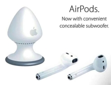 Apple AirPods. Now with convenient concealable subwoofer.