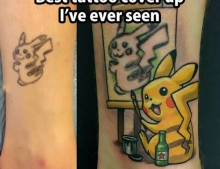 Best tattoo cover up I've ever seen.
