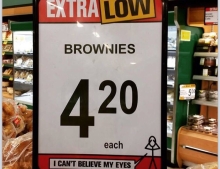 Brownies for $4.20? Secret message or just a coincidence?