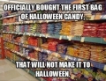 Bought the first bag of Halloween candy early.