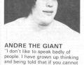 Classic quote by Andre the Giant.