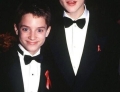 Elijah Wood and Leonardo DiCaprio at the Academy Awards in 1994.