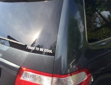 Minivan driver wants everyone to know they used to be cool.
