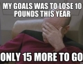 My goal was to lose 10 pounds this year.