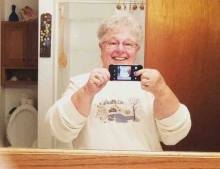 My grandma took her first selfie today.