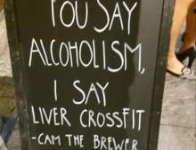 Some see alcoholism. I see CrossFit for my liver.