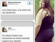Sorry black boys, only white men can handle this.