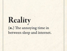 The definition of reality.