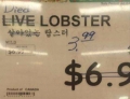 The live lobster died.