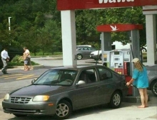 The proper way to get gas.