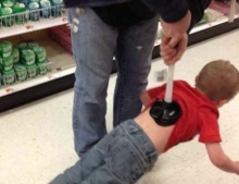 This is what happens when dad takes his son to the hardware store without mom.