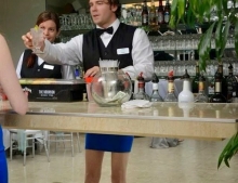 This Male Bartender Has A Great Pair Of Legs.