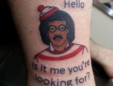 This Tattoo Artist has combined Lionel Richie and Waldo to create something awesome.