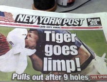Tiger just can't keep up like he used to