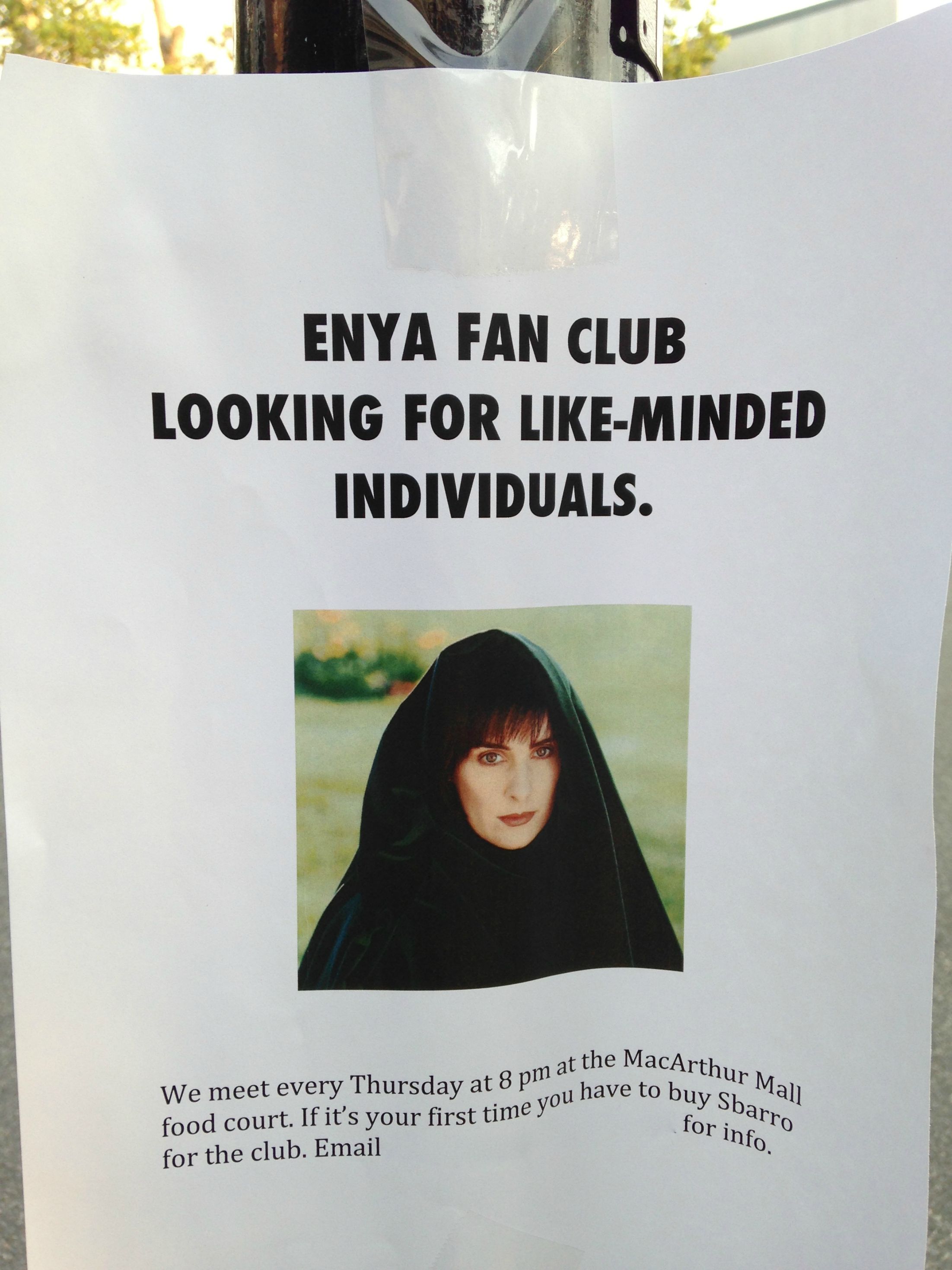 Enya fan club looking for like-minded individuals.