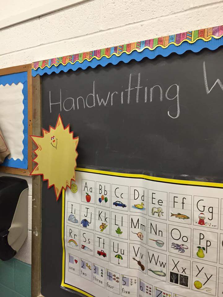Good handwriting is more important than good spelling in this classroom.