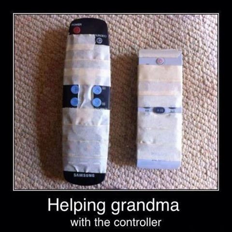 If you know an elderly person who struggles with remote controls that are filled with too many buttons they never use here is a quick way to make things easier for them.