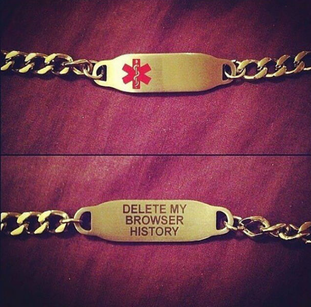 Medical bracelet with a very important last request.