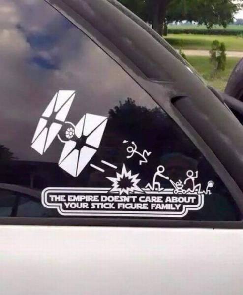 The Empire doesn't care about your stick figure family.
