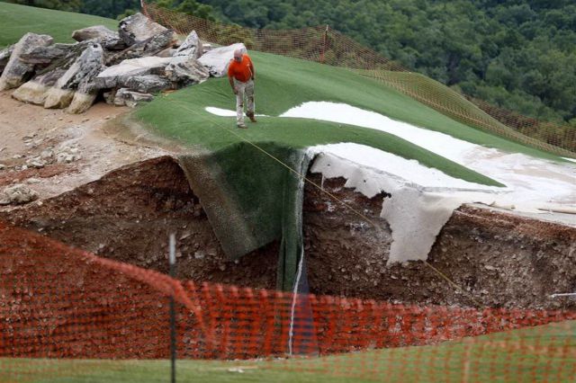 The golf courses these days are extremely difficult.