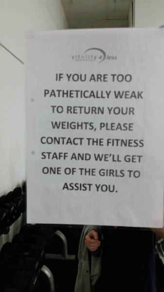 This gym really knows how to motivate its members.