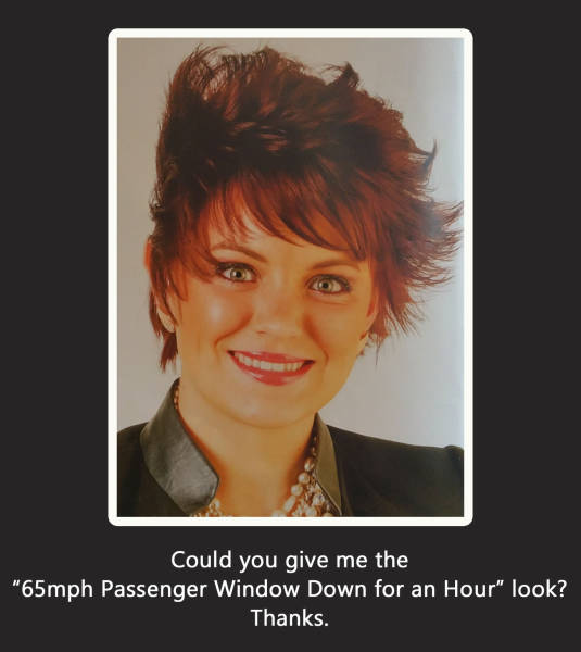 65 mph passenger window down for an hour look.