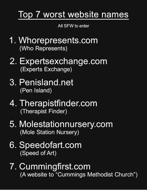 7 of the the worst website names ever.