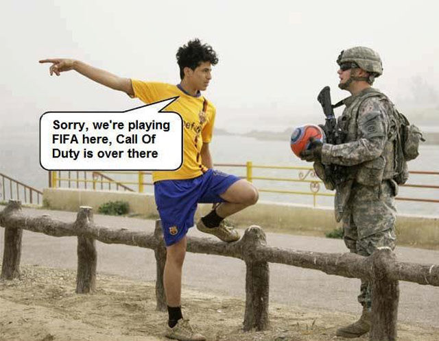  Video game directions for FIFA and Call of Duty.