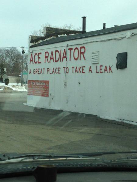 A great place to take a leak.