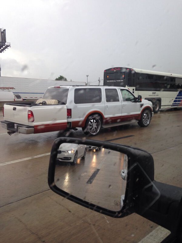 After buying an SUV this guy decided he needed a truck as well.