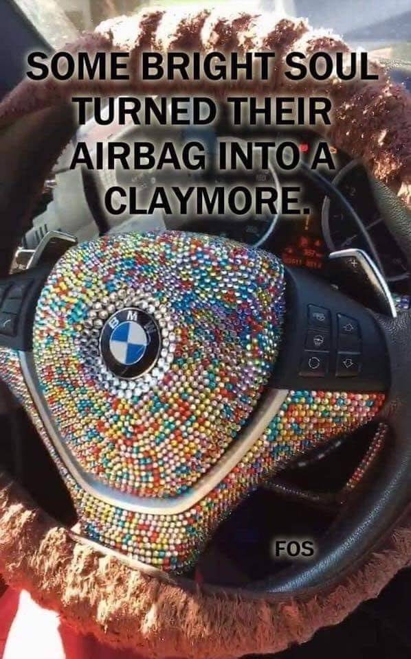 Airbag decorations are a bad idea.