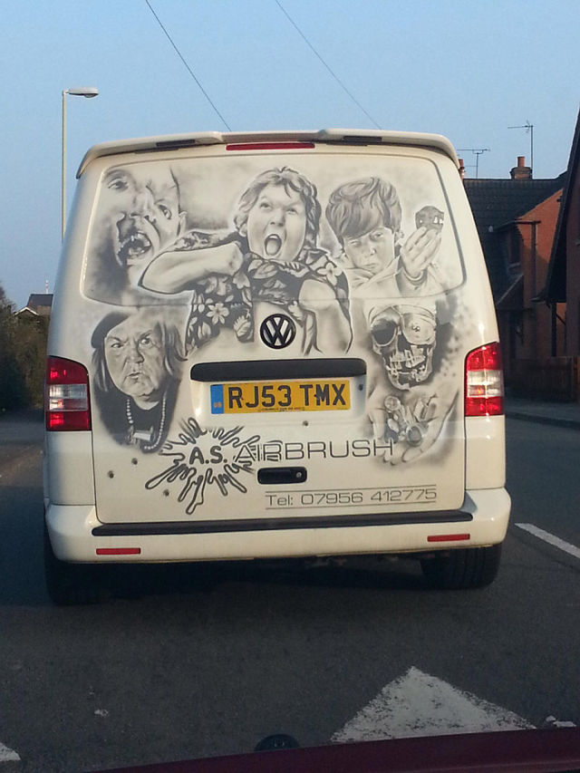 Airbrush business van has one sweet Goonies mural.