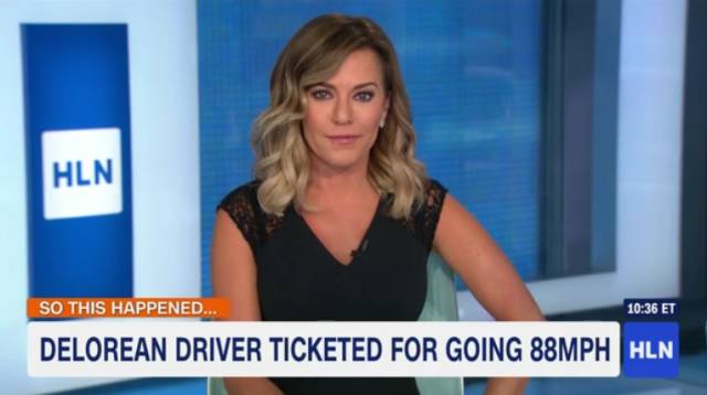 Back to the Future fan busted in his Delorean.