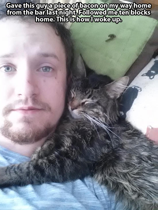 The gift of bacon rewards you with a lifetime of love.