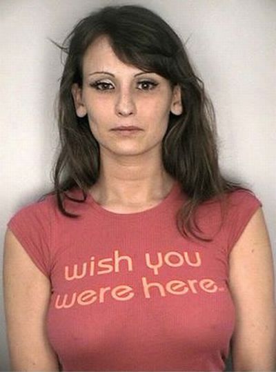 Bad shirt to be wearing the day you get arrested