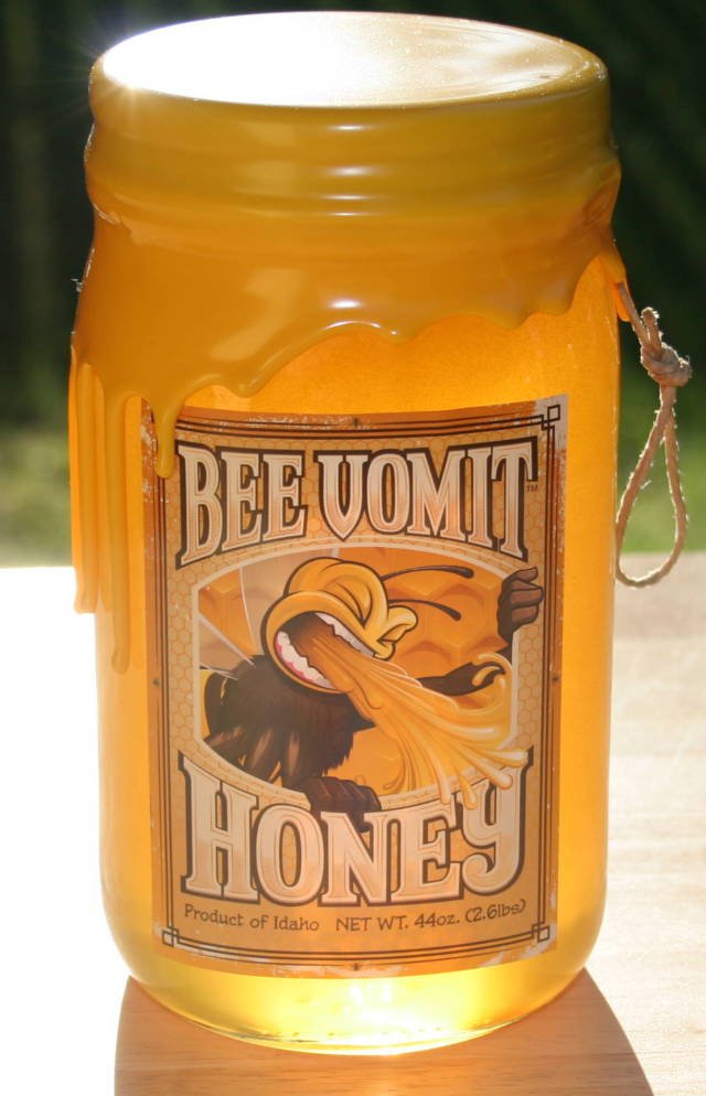 Bee Vomit Honey. Nice to see some truth in advertising.