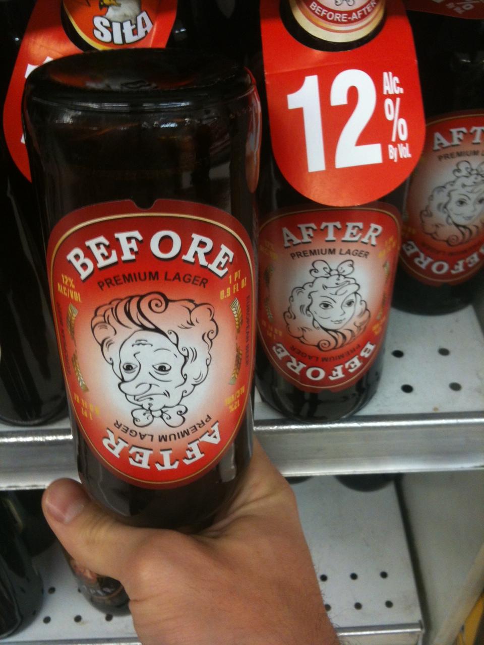 Before-After premium lager is a quick and easy way to get your beer goggles on.