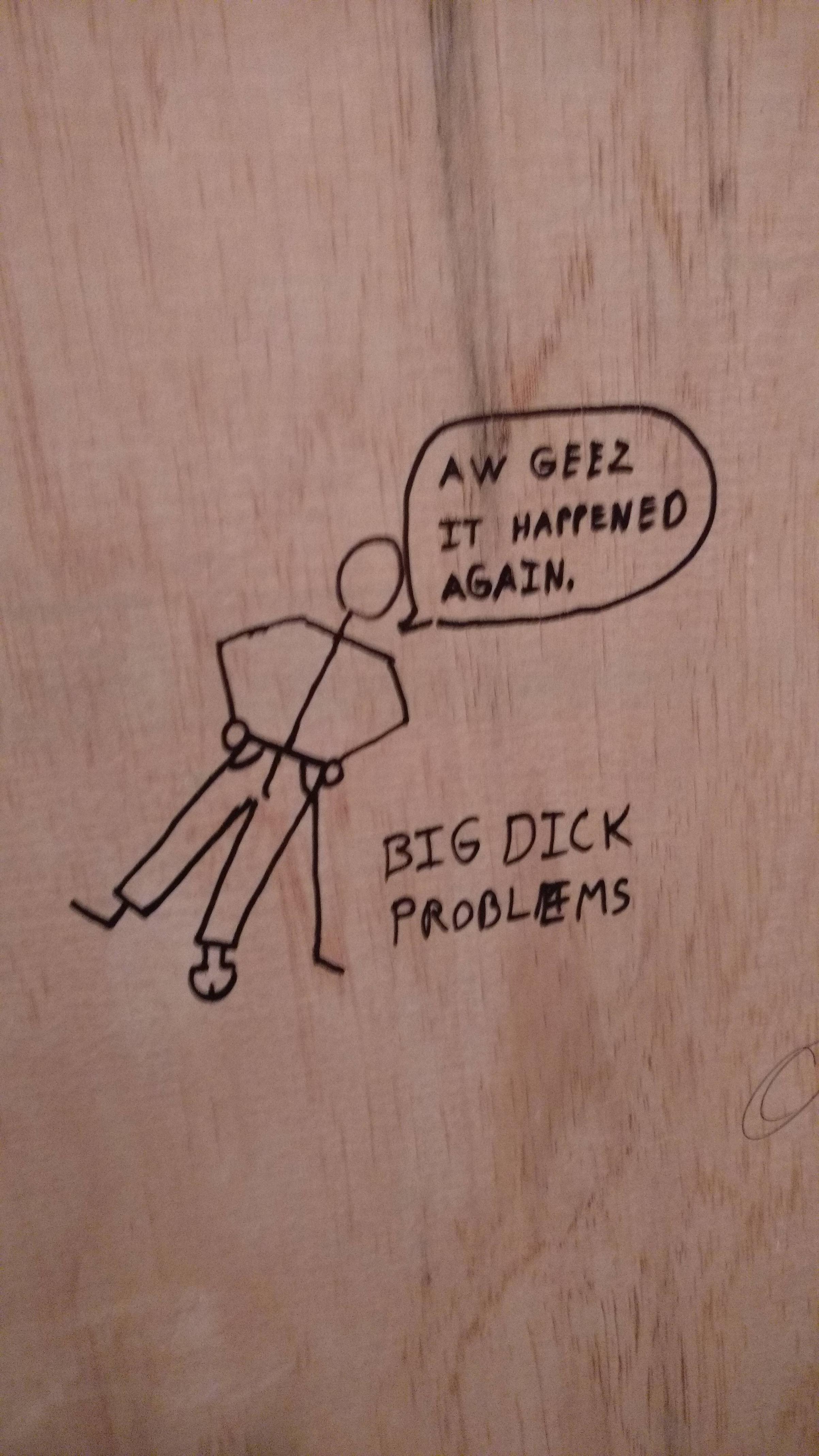 Big dick problems.