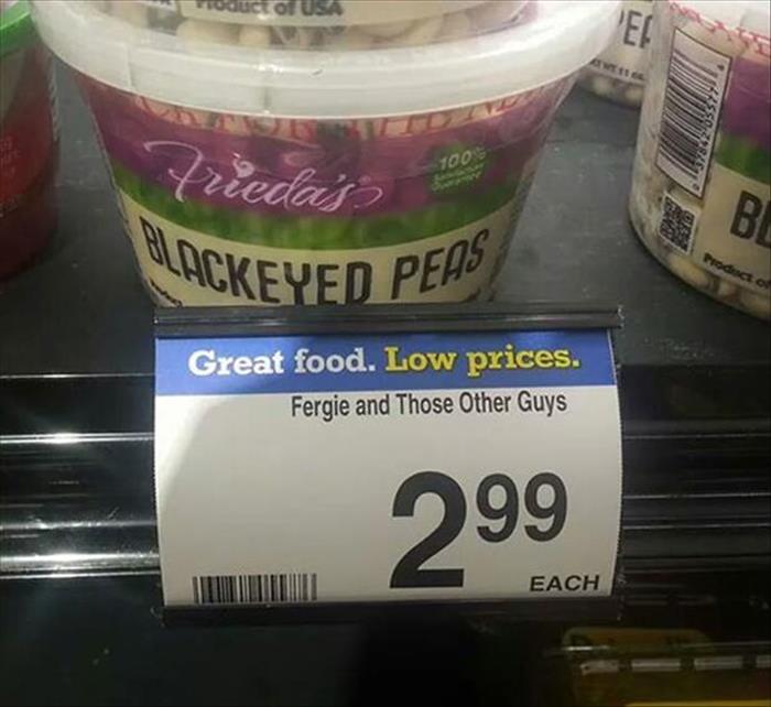 Black eyed peas.