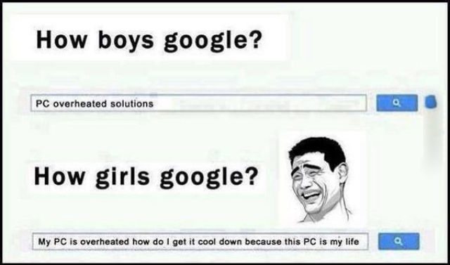 Boys and Girls Google things differently.