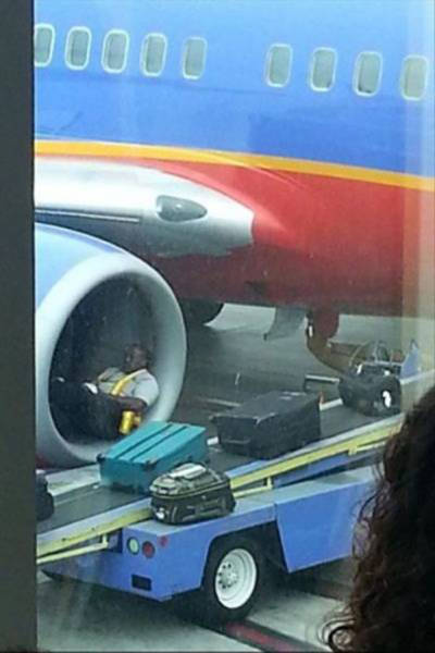 Breaktime at the airport.