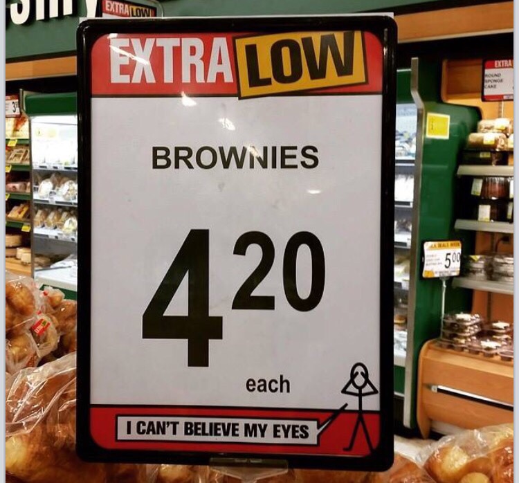 Brownies for $4.20? Secret message or just a coincidence?