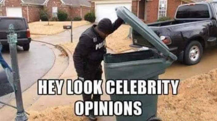 Celebrity opinions.