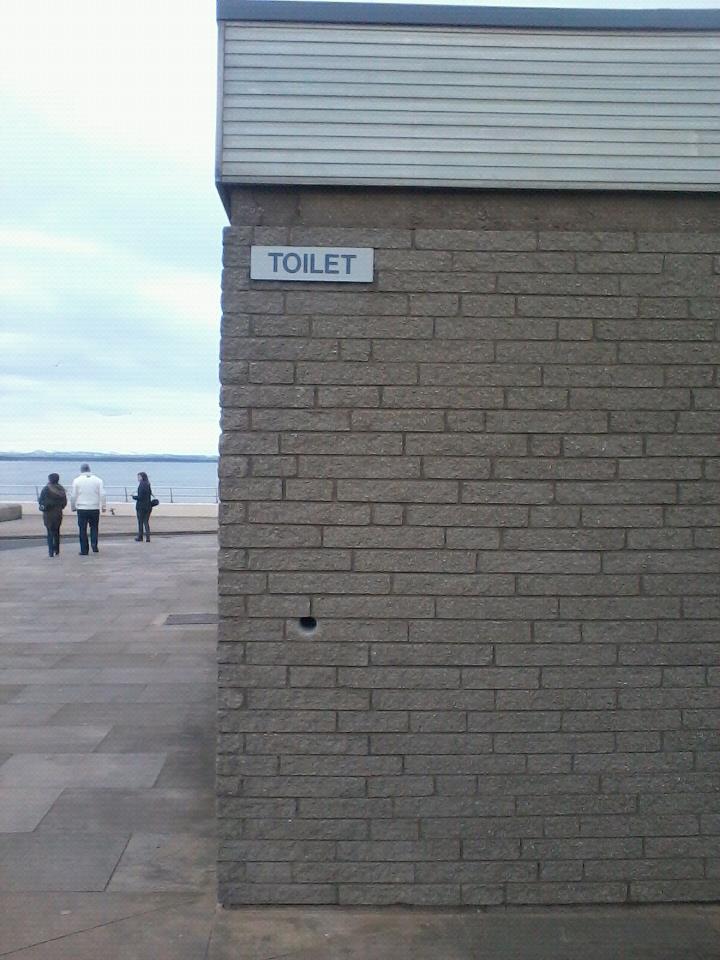 This 'toilet' resembles a glory hole, but when you gotta go, you gotta go.