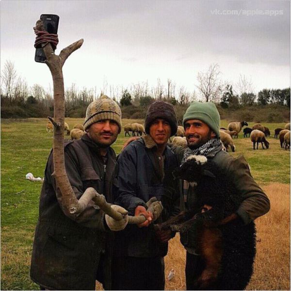 Custom homemade selfie stick.